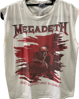 RARE VINTAGE MEGADETH 1987 Peace Sells But Who's Buying? Sleeveless Shirt (M)