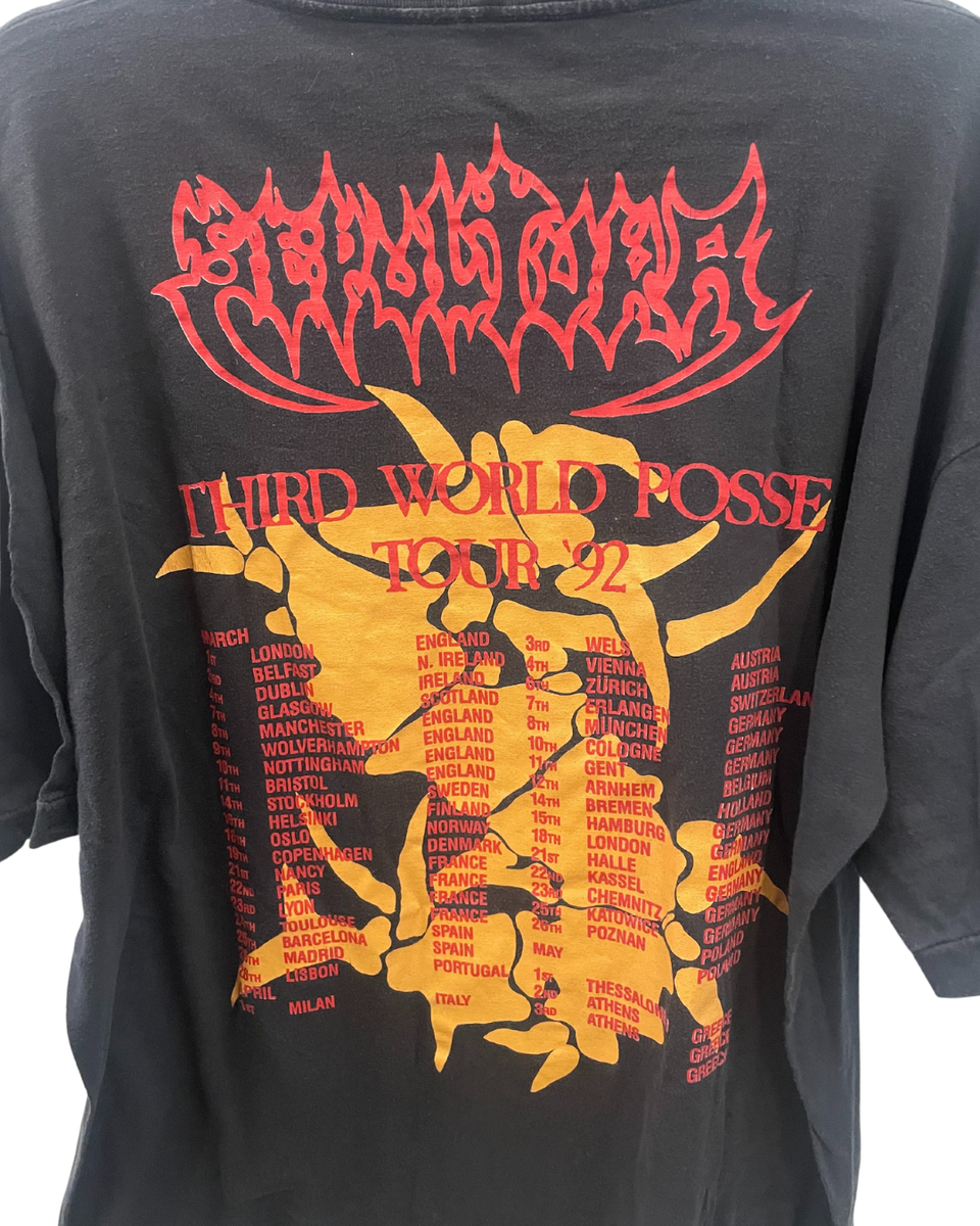 RARE VINTAGE SEPULTURA 1992 Third World Posse Tour '92 Shirt