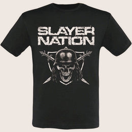 Slayer Unisex T-Shirt: Slayer Nation 2015 Dates (Ex-Tour & Back Print) (Medium)