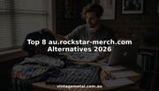 Man comparing band T-shirts and online stores