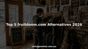 Browsing vintage heavy metal band t shirts in retro shop