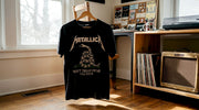 Vintage Metallica tour t-shirt on hanger