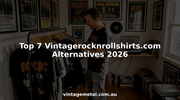 Collector sorting vintage rock band T-shirts in home studio
