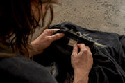 Close-up of vintage thrash shirt neck tag