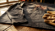 Vintage long sleeve band shirt sleeve stitching close-up