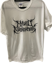 Hybrid Nightmares Band Logo - Australian Black Metal Band Shirt Medium, White
