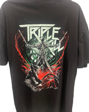 Triple Kill Australian Band Born of Blood By Blood Be Undone Shirt (L)