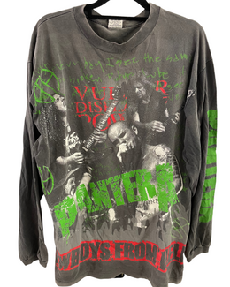 RARE VINTAGE PANTERA 1992 Long Sleeve Shirt (XL)/(L)