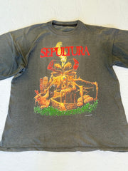RARE Sepultura 1992 Tour Shirt. Third world posse Europe and UK.