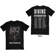 Slayer Unisex T-Shirt: Divine Intervention 2014 Dates (Ex-Tour & Back Print) (Large)