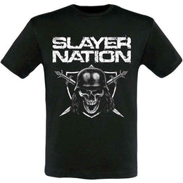 Slayer Unisex T-Shirt: Slayer Nation 2015 Dates (Ex-Tour & Back Print) (Large)